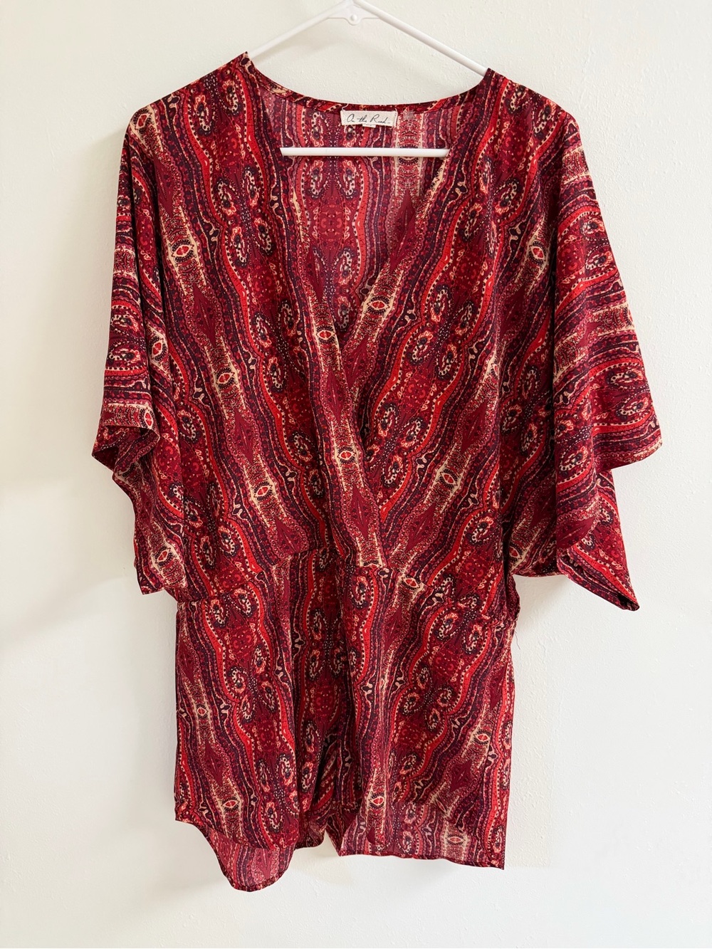 On The Road Red Boho Romper